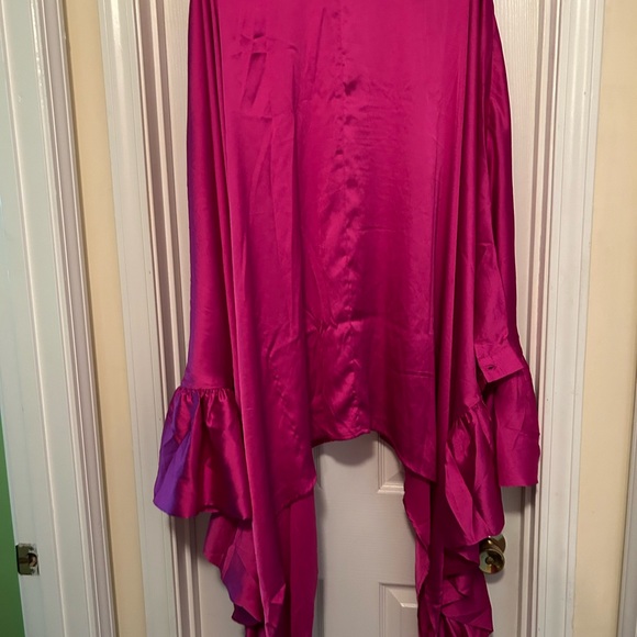 NWOT Fushsia Polyester Satin Live 4 Truth tunic - Picture 3 of 5
